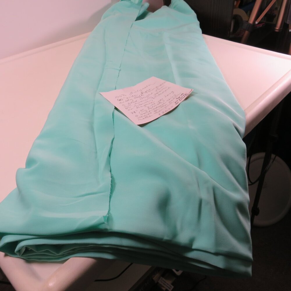 Turquoise 100% Polyester 60" wide 88" long (+/- 2.44 yards) same front & back